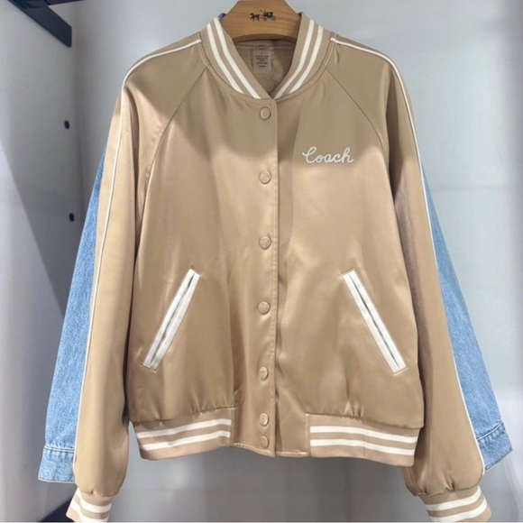 Coach Beige Bomber Jacket - Picture 2 of 5